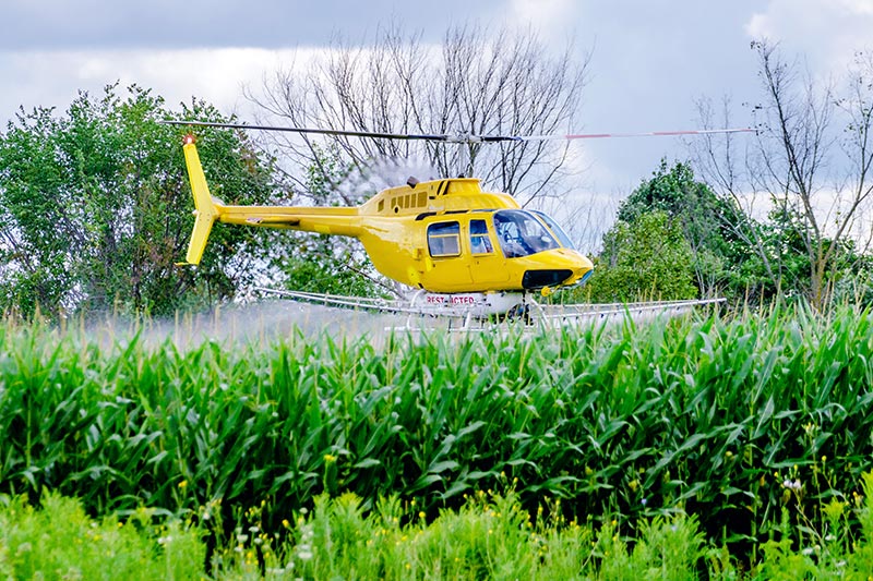 Agricultural Helicopter Spraying in California