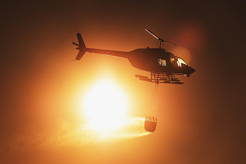 Firefighting Helicopter in California
