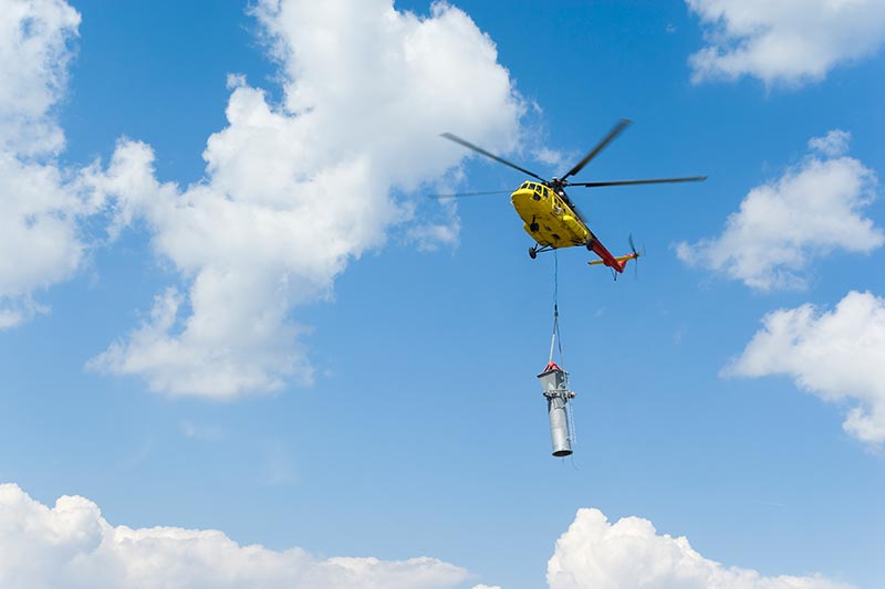 Tower Construction by Helicopter in California