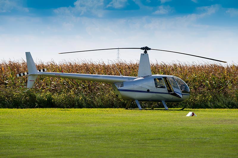 Wet Spreading Helicopter in California